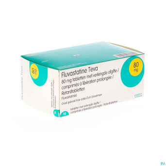 Fluvastatine teva  80 mg caps liber prol  98