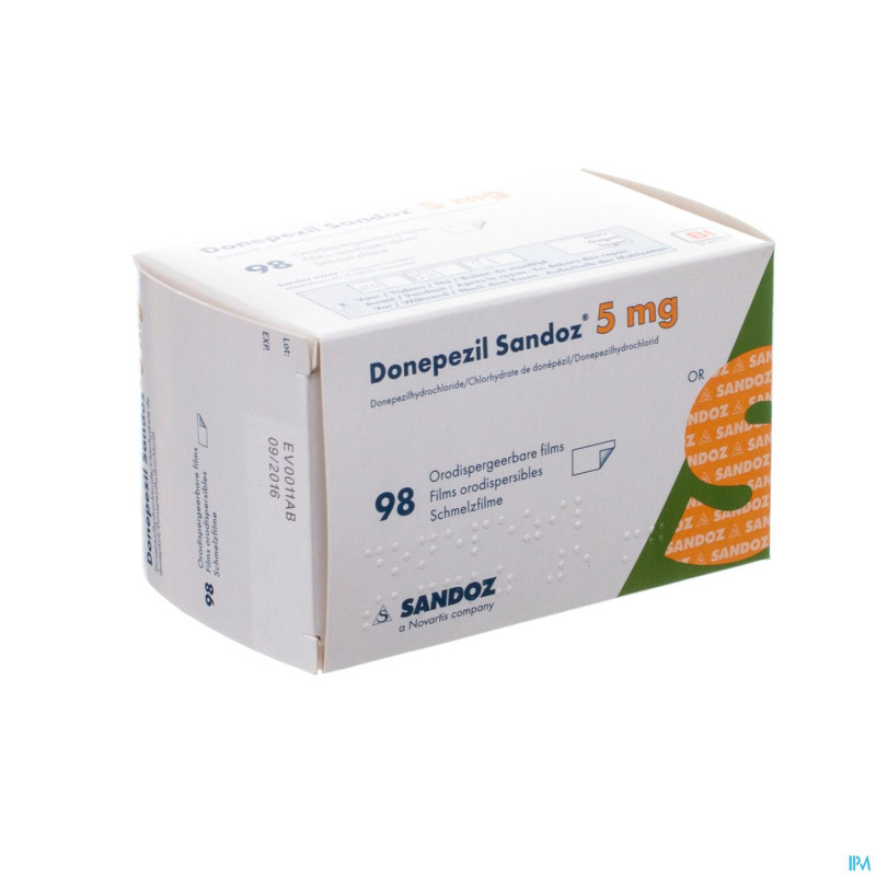 Donepezil sandoz  5,0 mg film orodisp 98 x  5,0mg