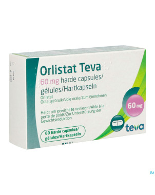 Orlistat teva caps dure  60 x  60 mg
