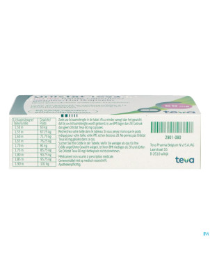 Orlistat teva caps dure  60 x  60 mg