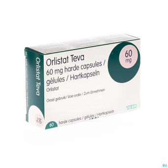 Orlistat teva caps dure  60 x  60 mg