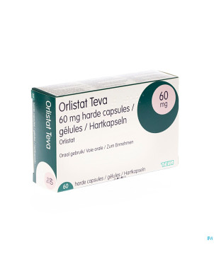 Orlistat teva caps dure  60 x  60 mg
