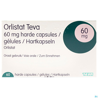 Orlistat teva caps dure  60 x  60 mg
