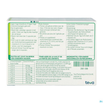 Orlistat teva caps dure 120 x  60 mg