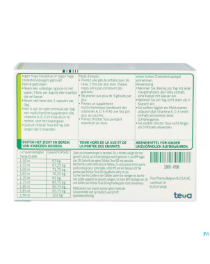 Orlistat teva caps dure 120 x  60 mg