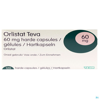 Orlistat teva caps dure 120 x  60 mg