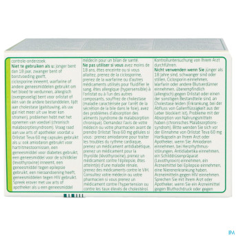 Orlistat teva caps dure 120 x  60 mg