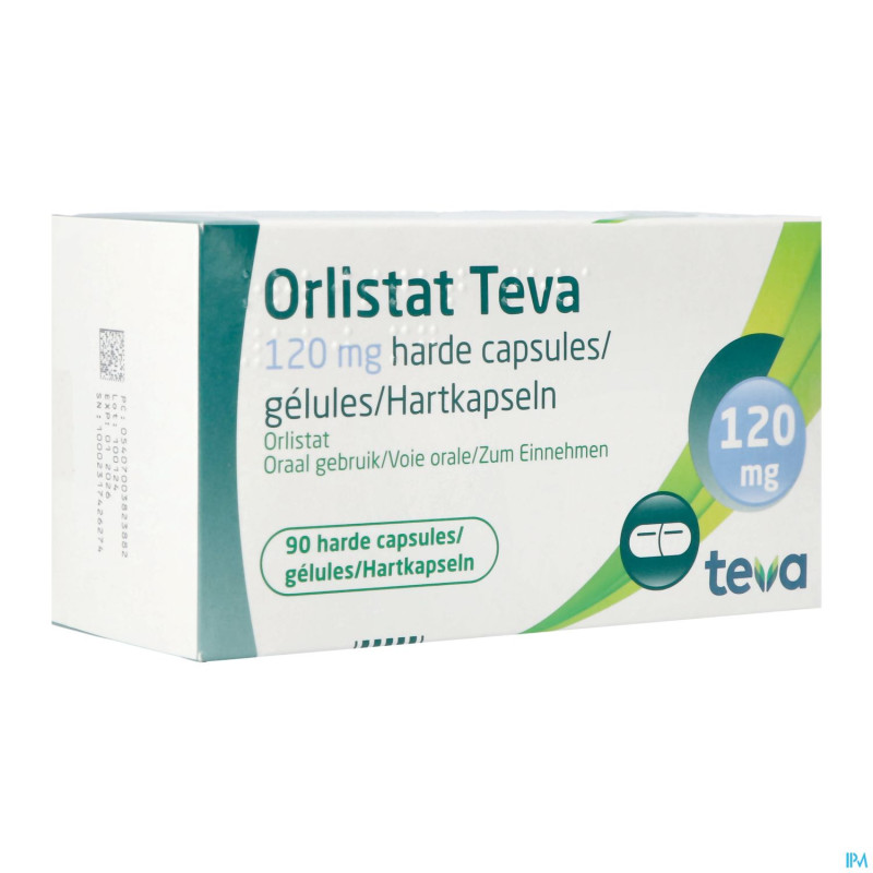 Orlistat teva caps dure  90 x 120 mg