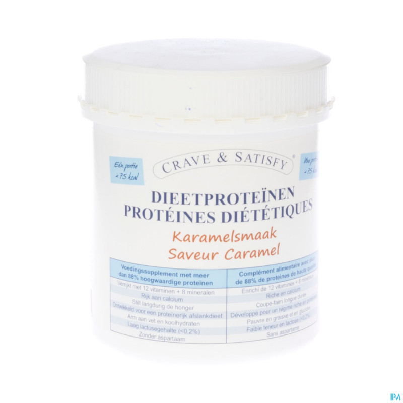 Crave & satisfy proteines diet.caramel pdr pot200g