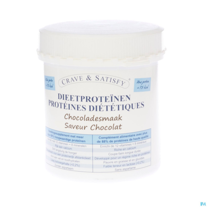 Crave & satisfy proteines diet.chocola pdr pot200g
