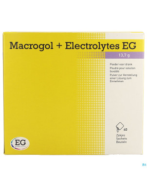 Macrogol+electrolytes eg 13,7g pdr sach 40