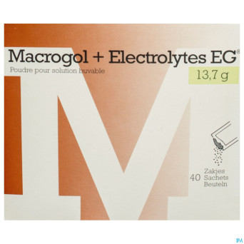 Macrogol+electrolytes eg 13,7g pdr sach 40