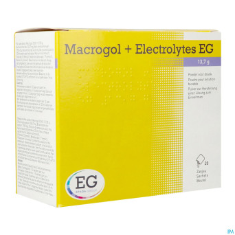 Macrogol+electrolytes eg 13,7g pdr sach 20