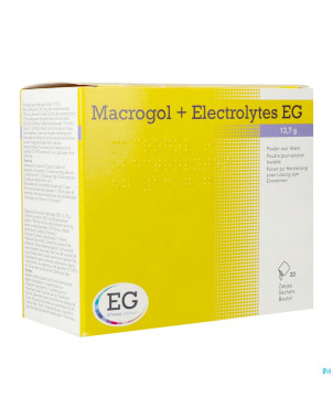 Macrogol+electrolytes eg 13,7g pdr sach 20