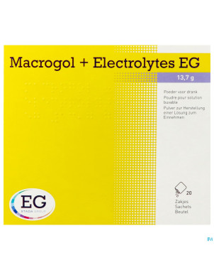 Macrogol+electrolytes eg 13,7g pdr sach 20