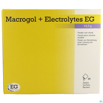 Macrogol+electrolytes eg 13,7g pdr sach 20