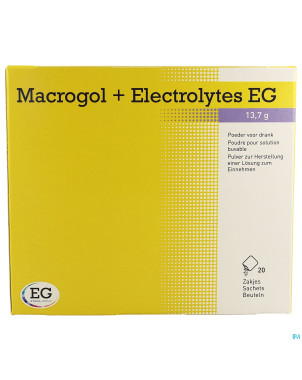 Macrogol+electrolytes eg 13,7g pdr sach 20