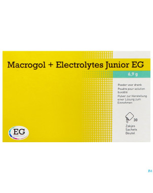 Macrogol+electrolytes junior eg 6,9g pdr sach 30