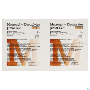 Macrogol+electrolytes junior eg 6,9g pdr sach 30