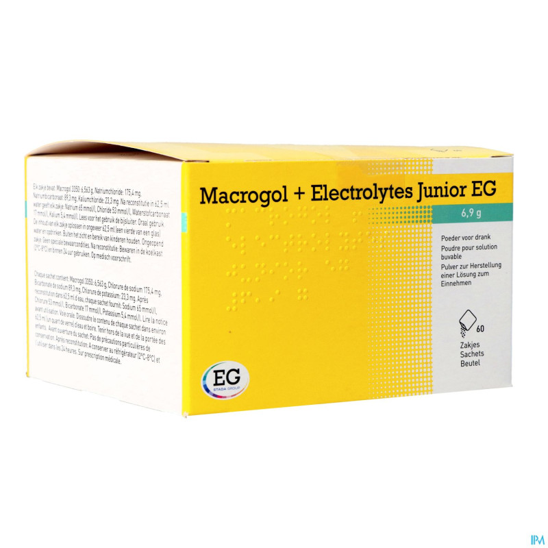 Macrogol+electrolytes junior eg 6,9g pdr sach 60