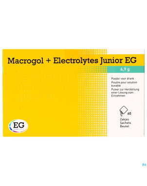 Macrogol+electrolytes junior eg 6,9g pdr sach 60