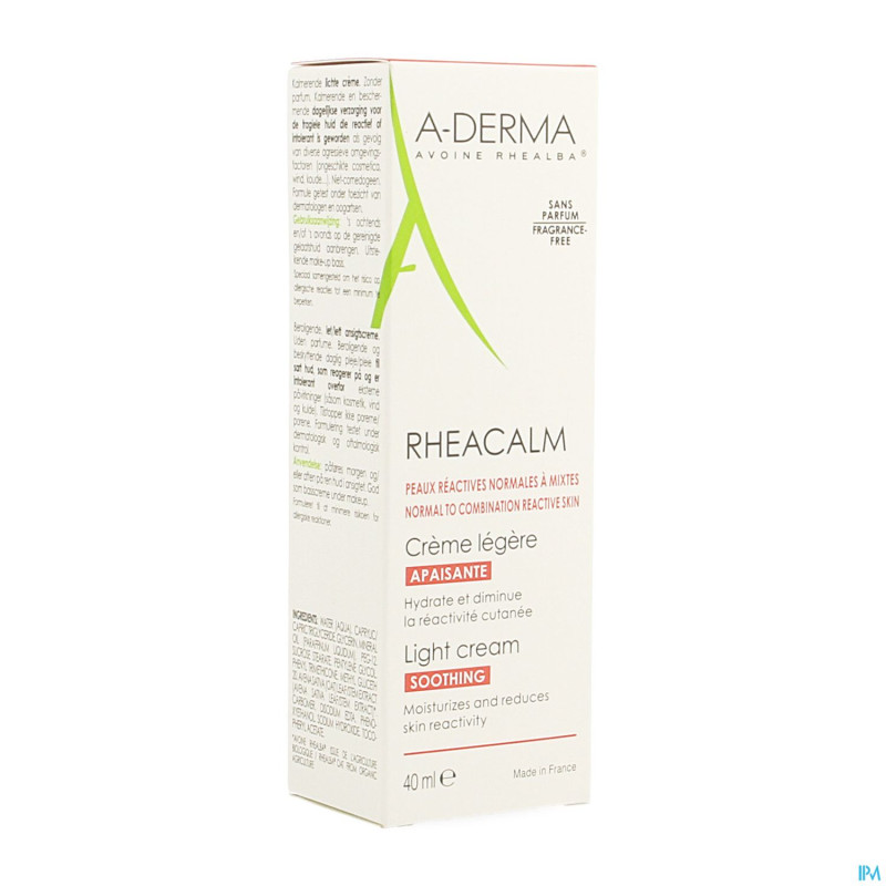 Aderma rheacalm cr apaisante legere    tube 40ml