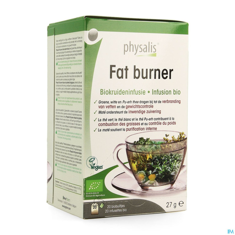 Physalis fat burner infusion bio    sach 20x1,5g