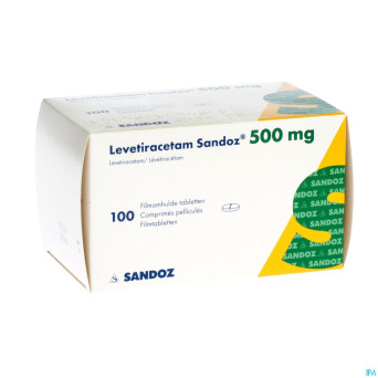 Levetiracetam sandoz comp pell 100 x 500 mg