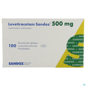 Levetiracetam sandoz comp pell 100 x 500 mg