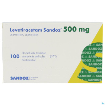 Levetiracetam sandoz comp pell 100 x 500 mg