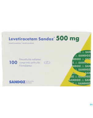 Levetiracetam sandoz comp pell 100 x 500 mg