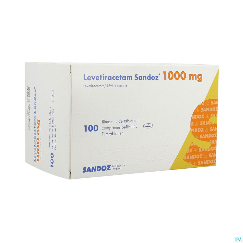 Levetiracetam sandoz comp pell 100 x1000 mg