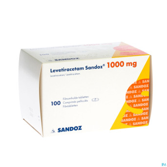 Levetiracetam sandoz comp pell 100 x1000 mg