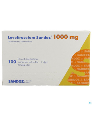 Levetiracetam sandoz comp pell 100 x1000 mg