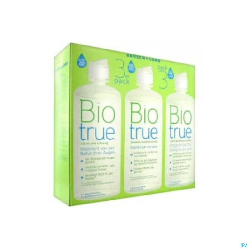 Biotrue sol multifonctions 3x300ml +3 lenscase