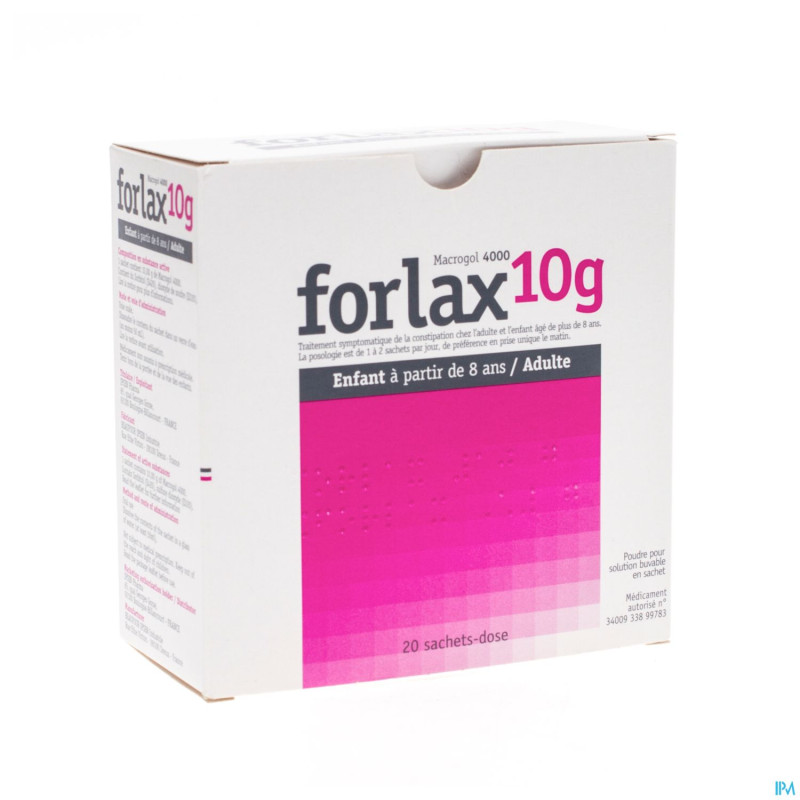Forlax 10 g pi pharma sachets 20 x 10 g pip