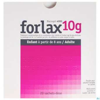 Forlax 10 g pi pharma sachets 20 x 10 g pip