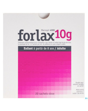 Forlax 10 g pi pharma sachets 20 x 10 g pip