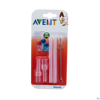Avent lot de pailles de rechange avec brossette