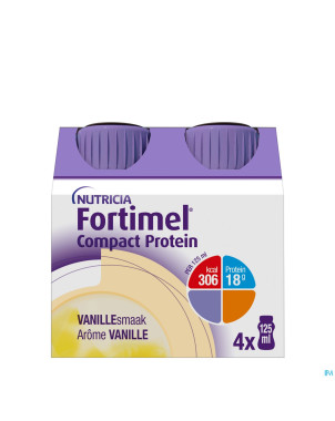 Fortimel compact protein vanille 4x125ml