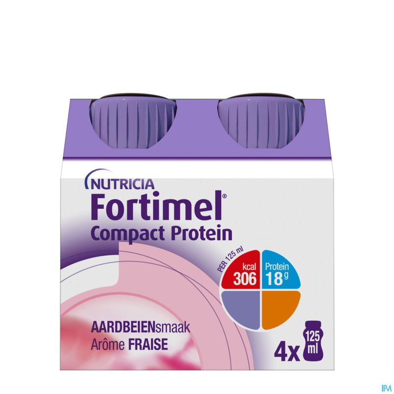 Fortimel compact protein fraise  4x125ml