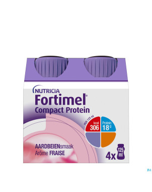 Fortimel compact protein fraise  4x125ml