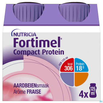 Fortimel compact protein fraise  4x125ml