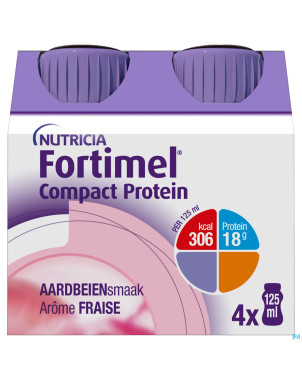 Fortimel compact protein fraise  4x125ml