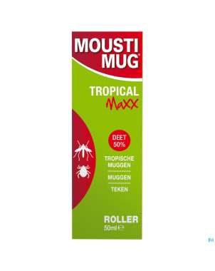 Moustimug tropical maxx 50% deet rol.    50ml