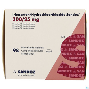 Irbesartan hydroch sandoz comp 98x300mg/25,0mg