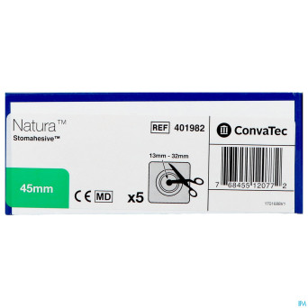 Natura plaques stomahesive    45mm 5 401982