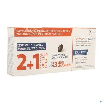 Ducray anacaps tri-activ  caps 3x30