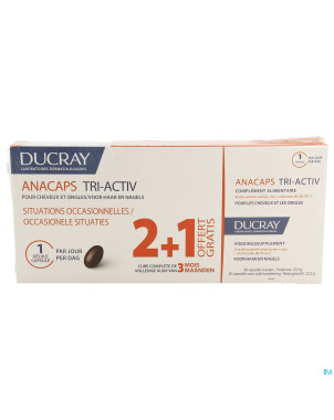 Ducray anacaps tri-activ  caps 3x30