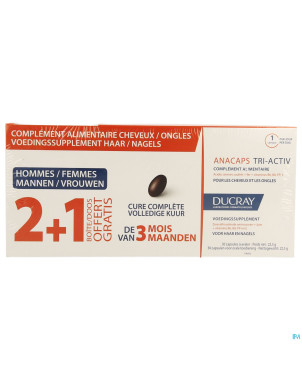 Ducray anacaps tri-activ  caps 3x30